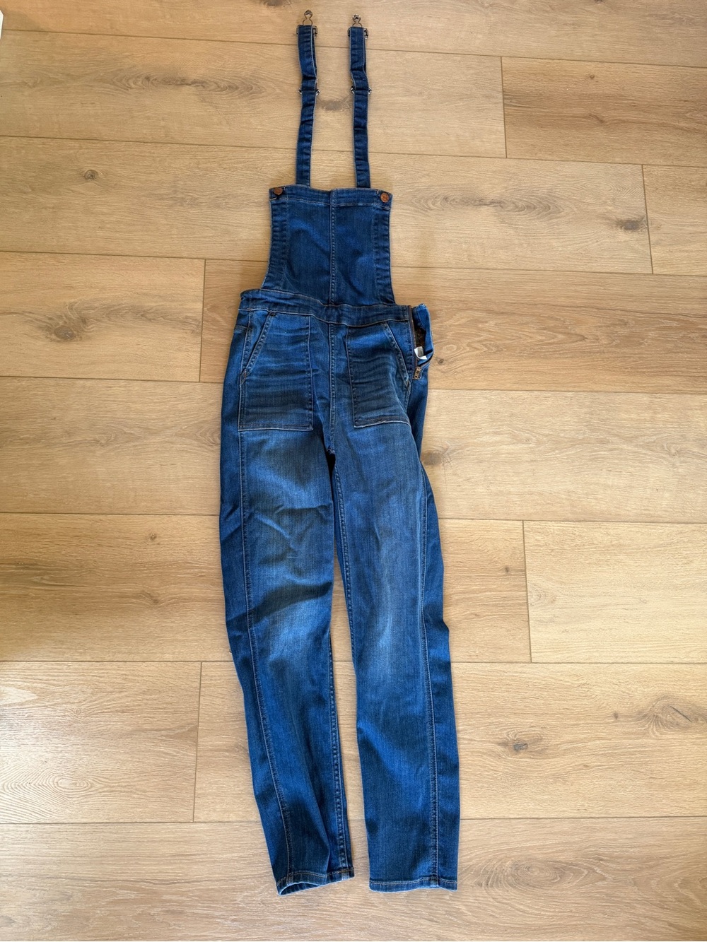Madewell Blue Denim Overalls with Branded Waist Tag